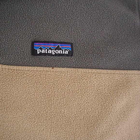 Patagonia Synchilla Snap-T Fleece Pullover Two-Tone Tan Gray Gorpcore Sweater S - Picture 9 of 12